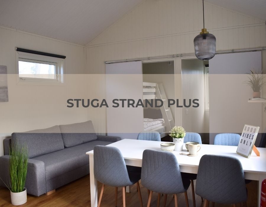 stuga strand plus vardagsrum vy